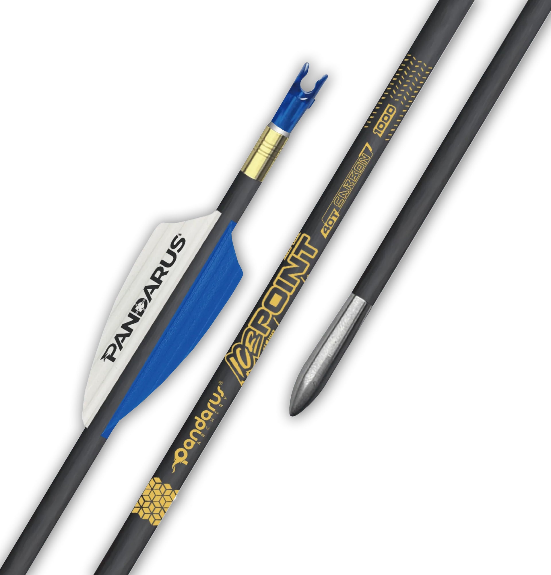 Βέλη ICEPOINT Gold 3.2mm/0,125" ID Full Carbon - 12 τεμάχια (Recurve, Compound,Barebow, 3D)