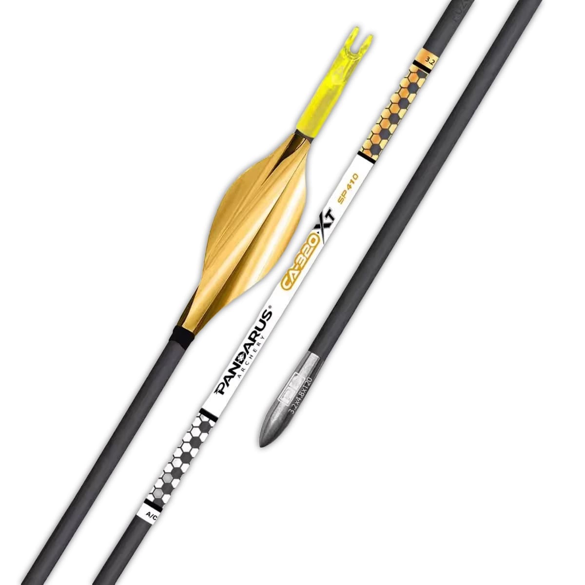 Βέλη ELITE CA320XT Carbon Aluminium  - 12 τεμάχια (Recurve, Barebow, 3D)