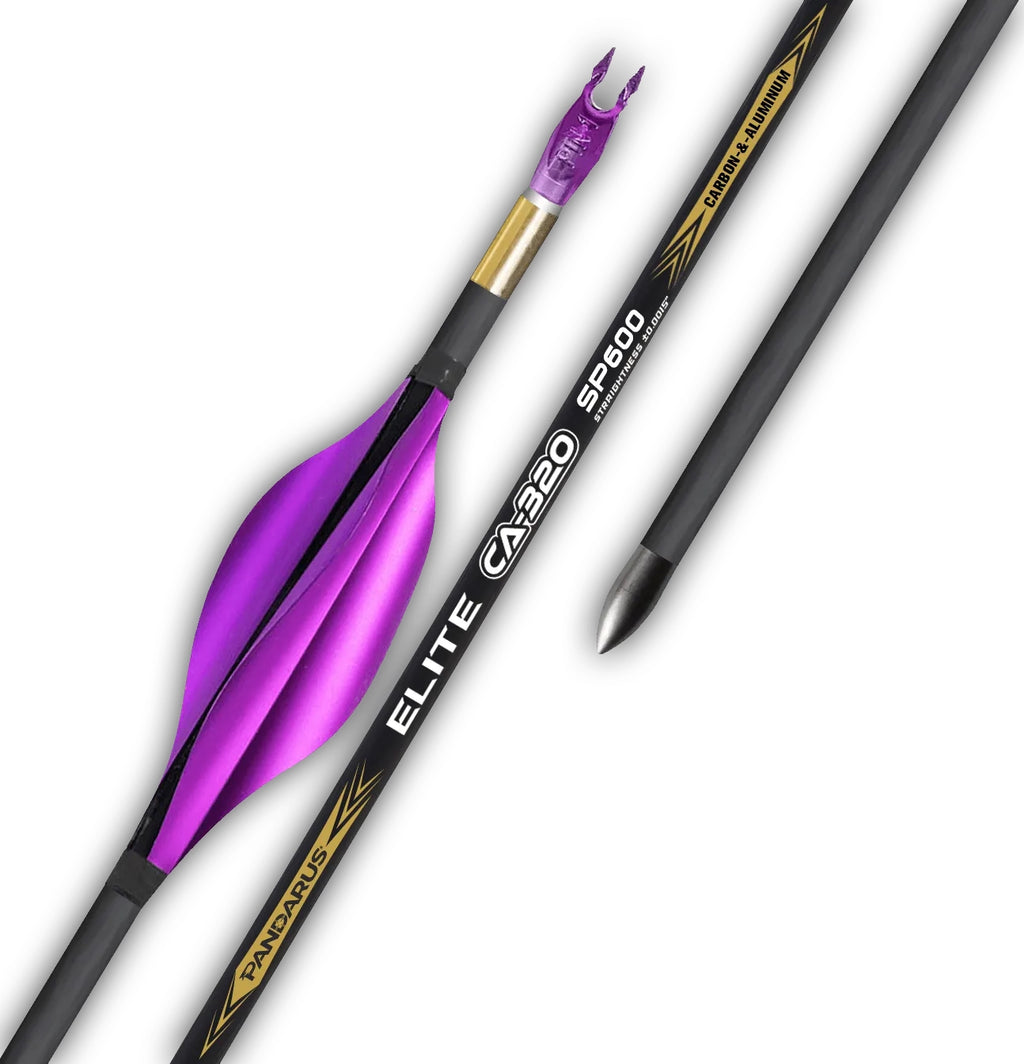 Βέλη ELITE CA320 Carbon Aluminium  - 12 τεμάχια (Recurve, Barebow, 3D)